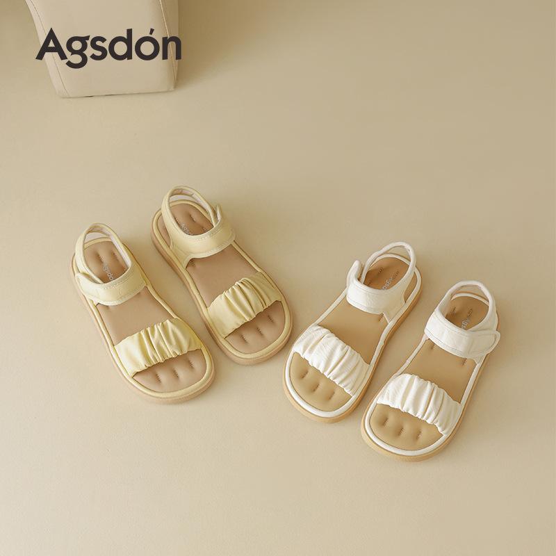Augustine Sandalen mit flacher Sohle Neue Sommermodelle sind schön zu Röcken, kühle Hausschuhe für Schwangere mit dicker Sohle