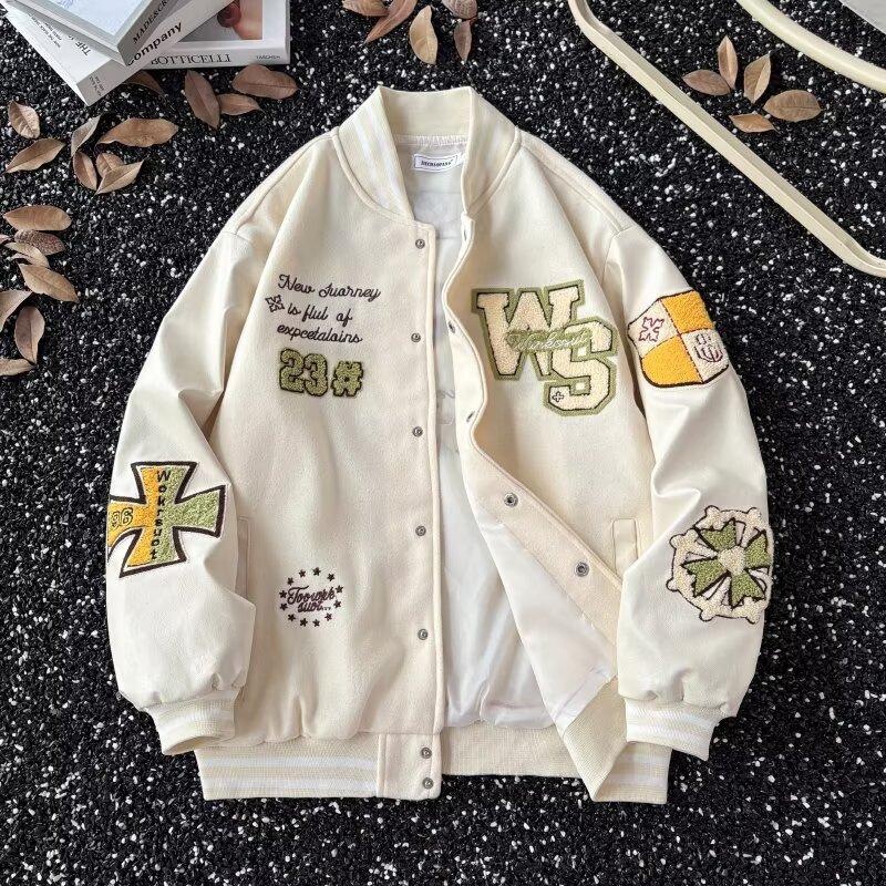 Autumn Jacket for Men, Loose Fit, Plus Size, Hong Kong Style, Casual Coat, Youth Baseball Jacket, Unique Design, Oversize Trend