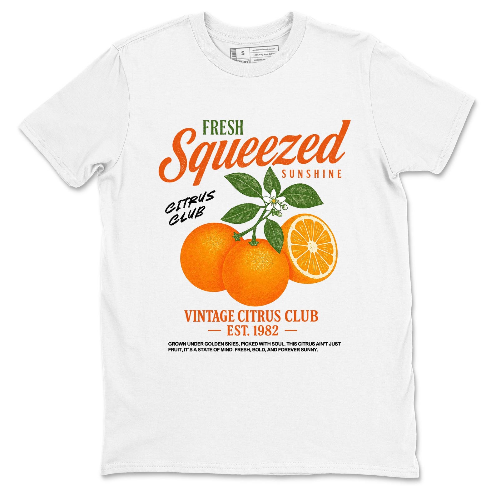 Vintage Citrus Club graphic tee. Streetwear graphic T-Shirt. Matching 1s Shattered Backboard 4XL