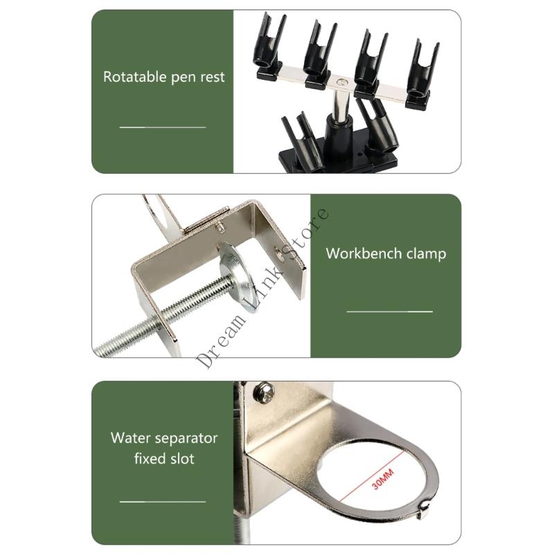 Q1FD Alloy Plastic Organizers Stand Support 360 Degree Rotating Tool Storage Solution for Model Maker Professional CN