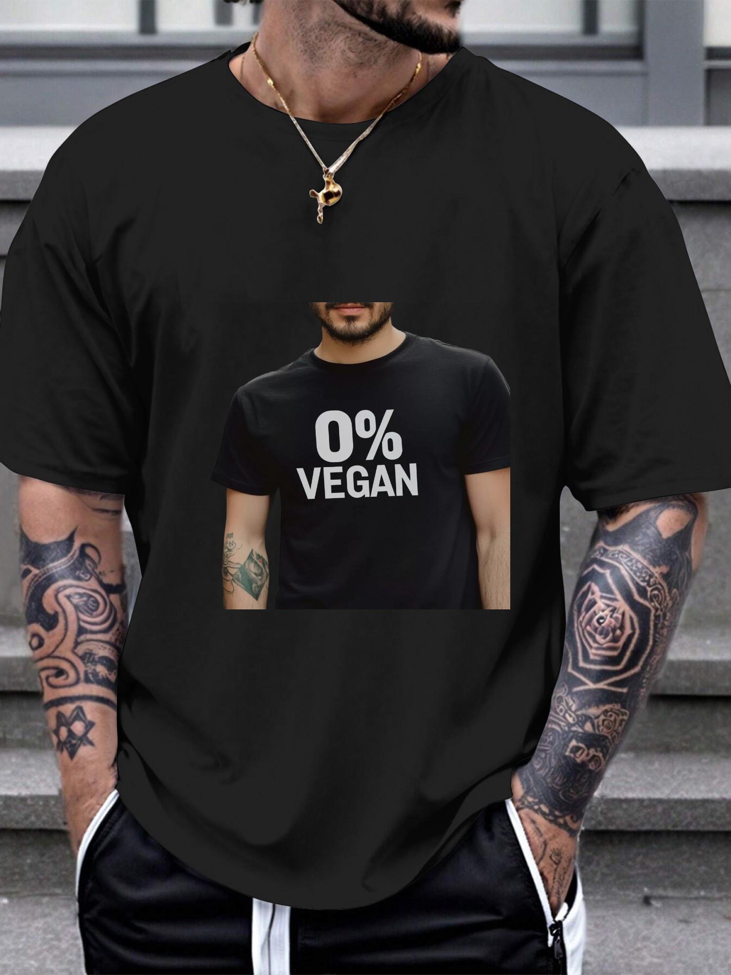 1pc VEGAN bold graphic black T-shirt XXXL