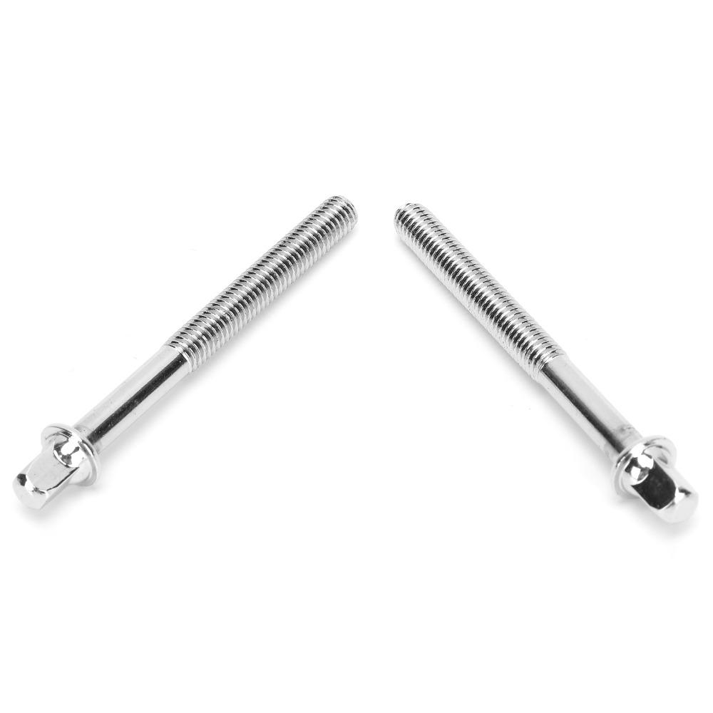6PCS Metal Material Drum Tension Rods Silver Percussion Replacement Screws For Jazz Drum Kit