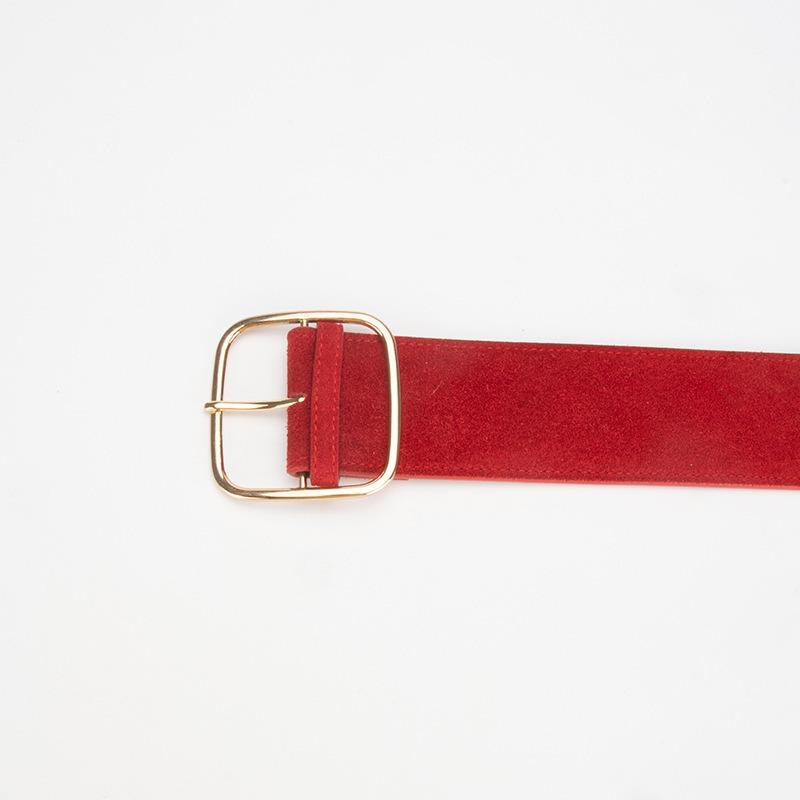 Nieuw leer retro gesp tailleafdichting dames mat suède koeienhuid riem met jas jurk