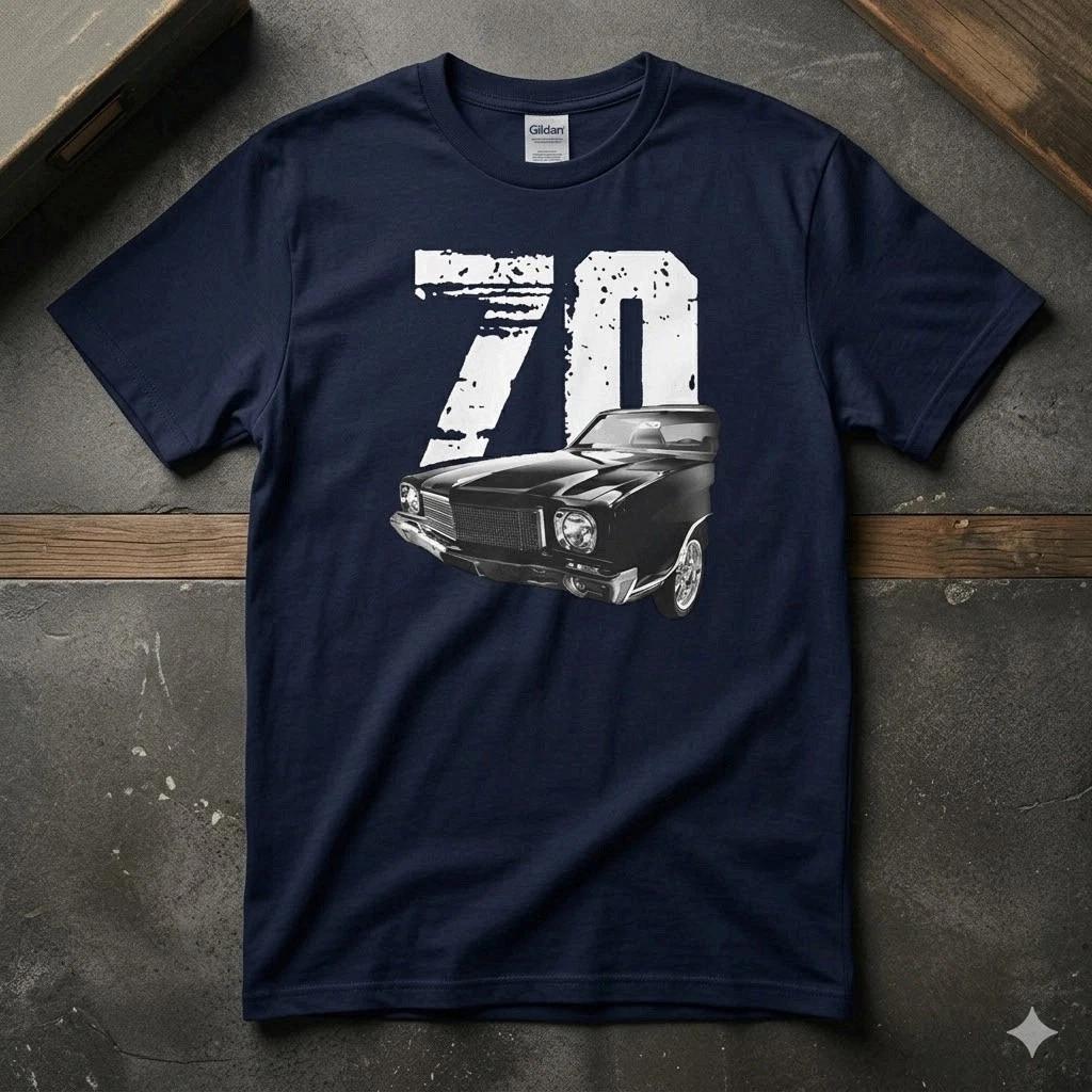 1970-72 Chevy Classic Car Shirt Old School Auto Tee S