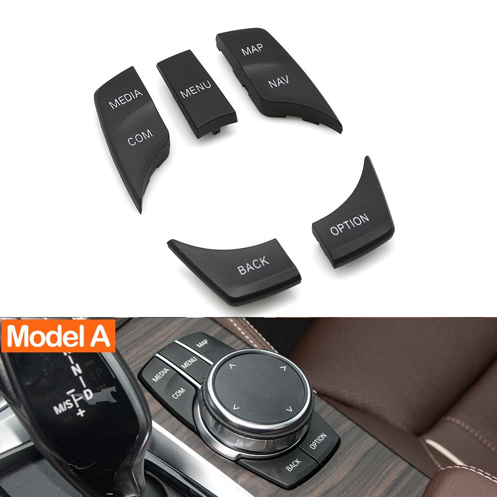 Car Interior CIC IDrive Multi Media Knob Menu Button Switch Cover Replacement For BMW G30 G31 G32 G01 G02 F97 F98 2016-2024