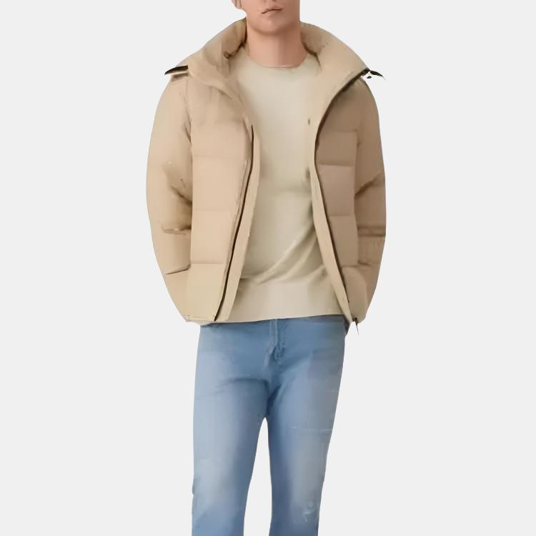 Levis Winter Warm FW25 Winter Warm Series Removable Hood Zipper Hem Drawstring Left Chest Logo Casual Double Pocket Down Jacket Men Jacket 004ZD-0000