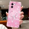 Case For Vivo V30e Fundas V2339 Capa Flower Butterfly Protective Thin Casing Coque Transparent Soft Silicone TPU Phone Cover
