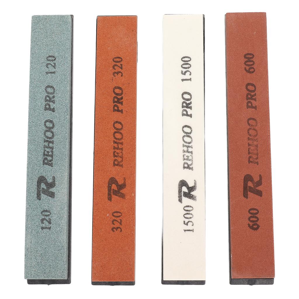 4Pcs Knife Sharpening Stone Knife Sharpener 120 320 600 1500 Grit for Scissors Chisels Axes