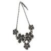 Exquisite Temperament Sliver Color Hollow Out Five Peach Blossom Flowers Necklace for Women Boho Vacation Collar Chain Jewelry