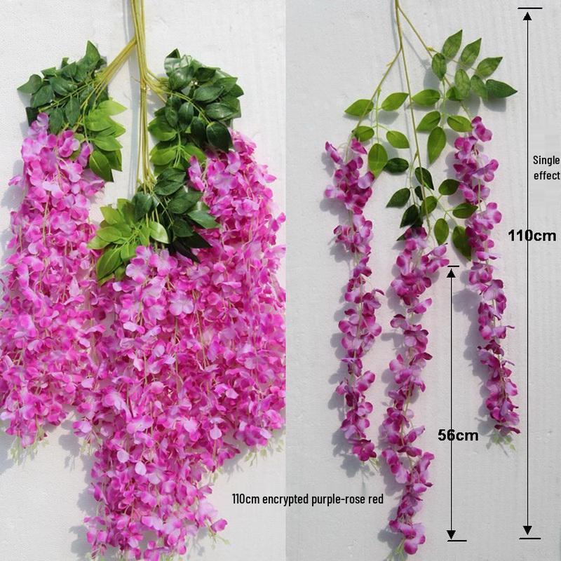 Silk Wisteria Flower Vine for Wedding Decor and Ceiling Hanging