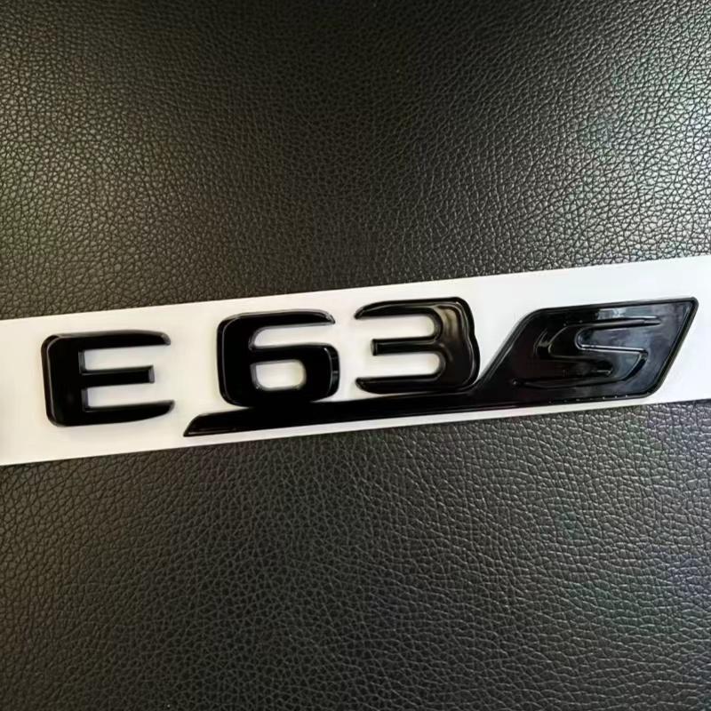 

Suitable for ABS Black Auto Letter E63 E63S Logo Logo Sticker Car Luggage Badge Decal Mercedes Benz E63 E63S W213 Accessories