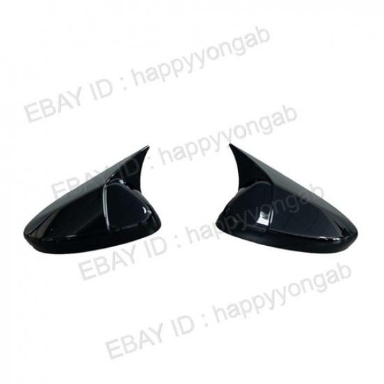 ABS Gloss Black Mirror Cover Trim For Honda Accord 2018- W/O LIGHT Horn