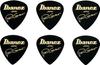 Ibanez Paul Gilbert Signature Short Teardrop Pick 6 Pack Black B1000pg Bk