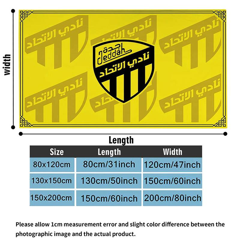 Al-Ittihad Club Logo Aufdruck Flanelldecke Hohe Qualität Warm Bequem Decke für Alle Jahreszeiten Perfekt für Geschenke Heimdekoration