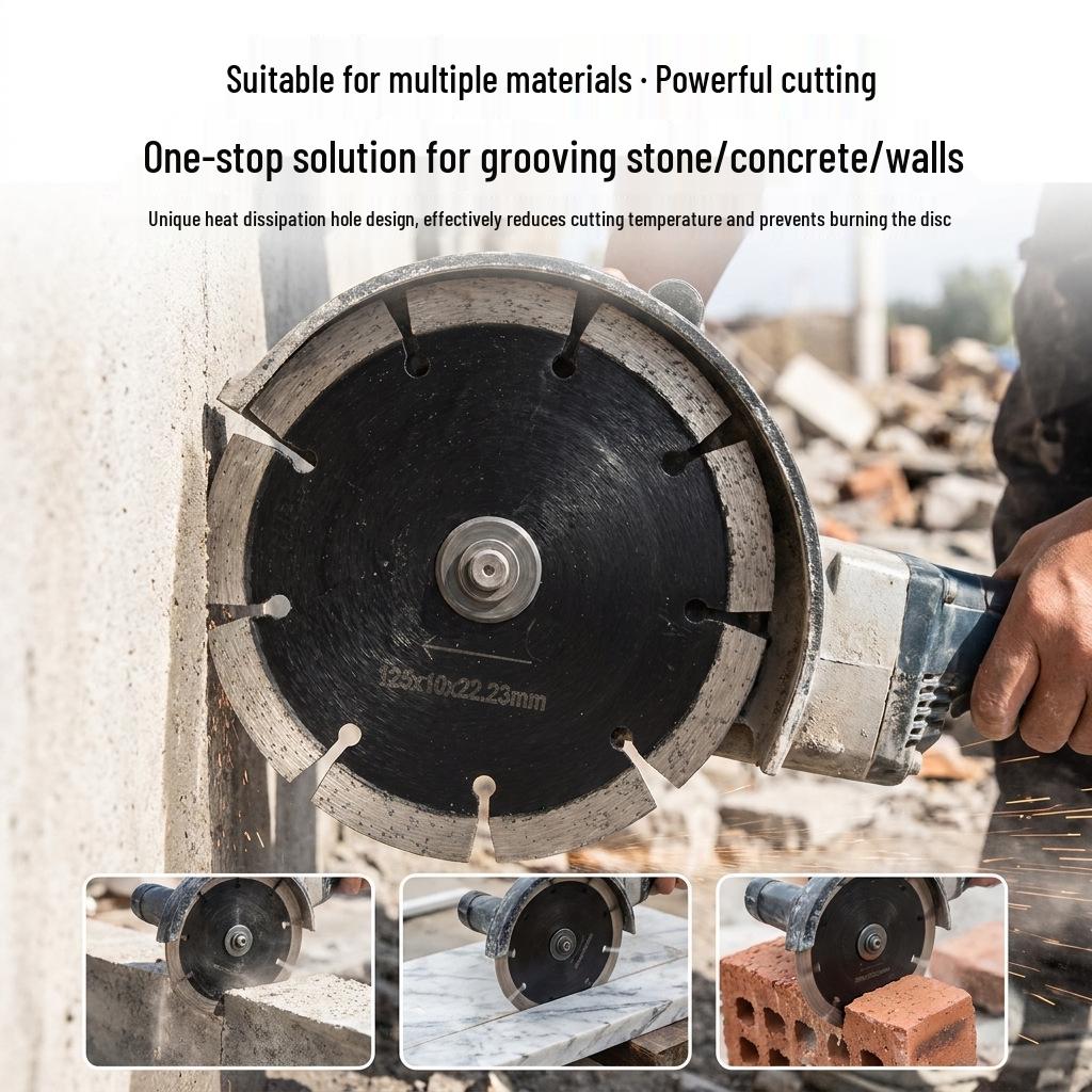 115 Diamond Double Slot Circular Saw Blade for Concrete, Marble, Granite, and Stone Cutting