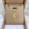 Small Seahorse Animal Light Luxury Temperament Gorgeous Full Diamond Necklace Female Versatile Collarbone Chain Titanium Steel Chain