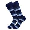 5 Pairs Mens Dress Socks Stripe Plus Size, High Quality Combed Cotton Crew Socks, Business Cool Breathable Casual Socks for Men