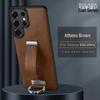 Samsung S26 Ultra Phone Case: Luxurious Leather Texture with Wrist Strap, Stand, and Drop-Proof Protection.