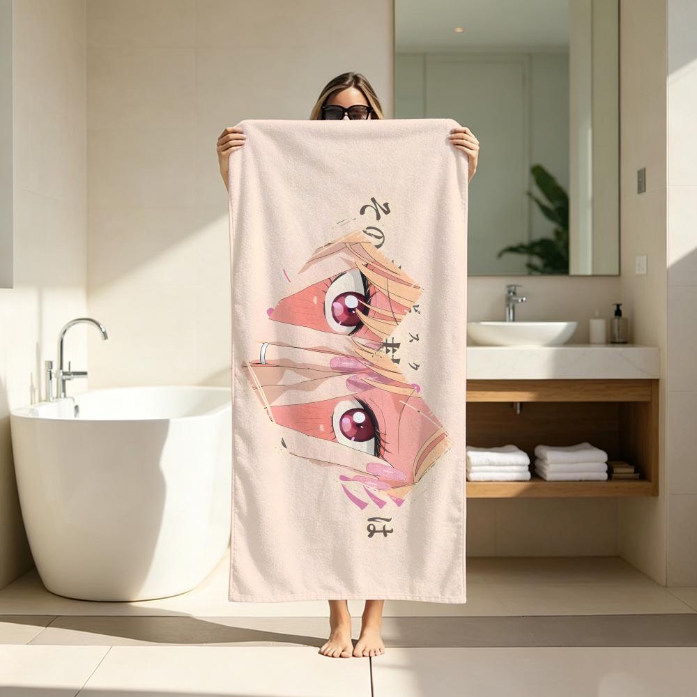 Youth Romance Anime M-My Dress Up Darling Towel Microfiber soft Beach Towel for Travel Fitness Sauna Bathing Camping