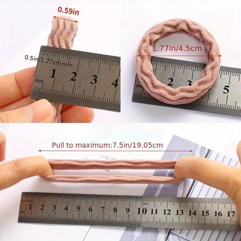 50pcs Girl Mixed Color Simple Hair Ties Hair Accessories