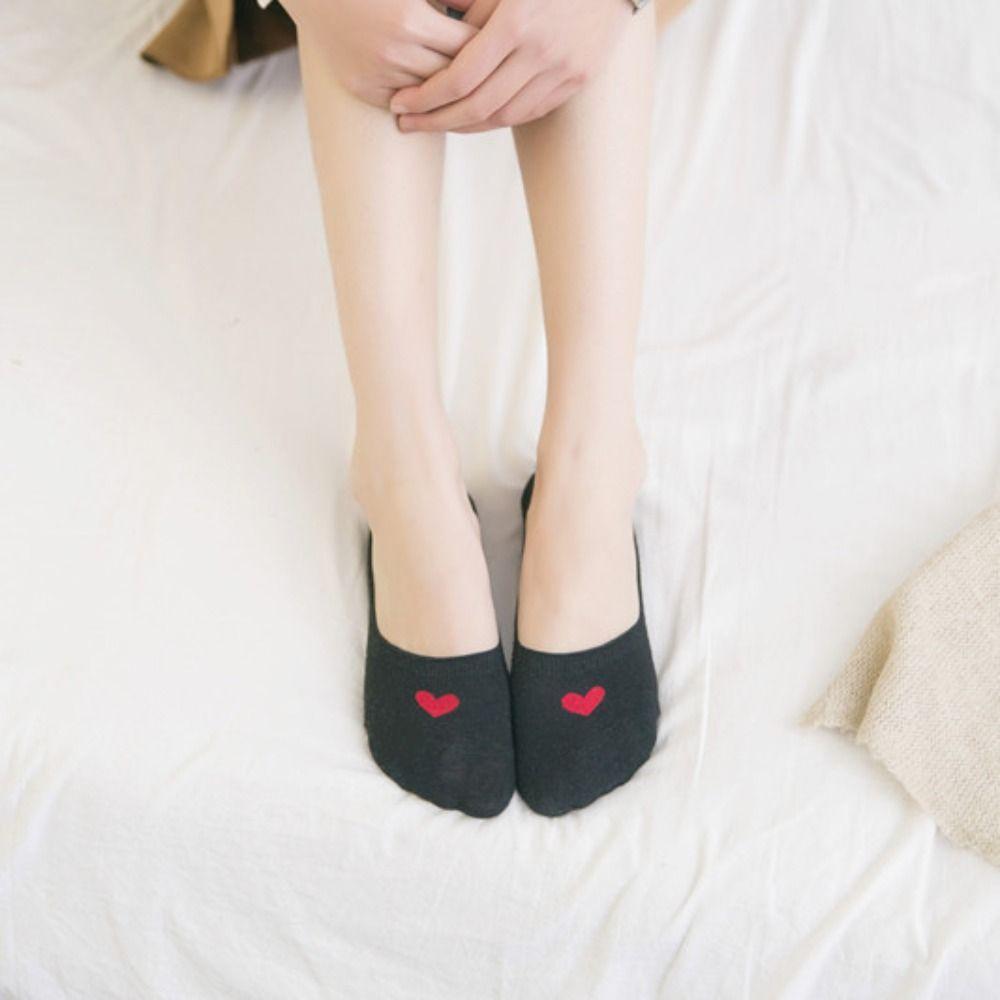 5Pairs Low Cut Boat Socks Sweet Invisible Socks Cute Short Tube Socks  Outdoor