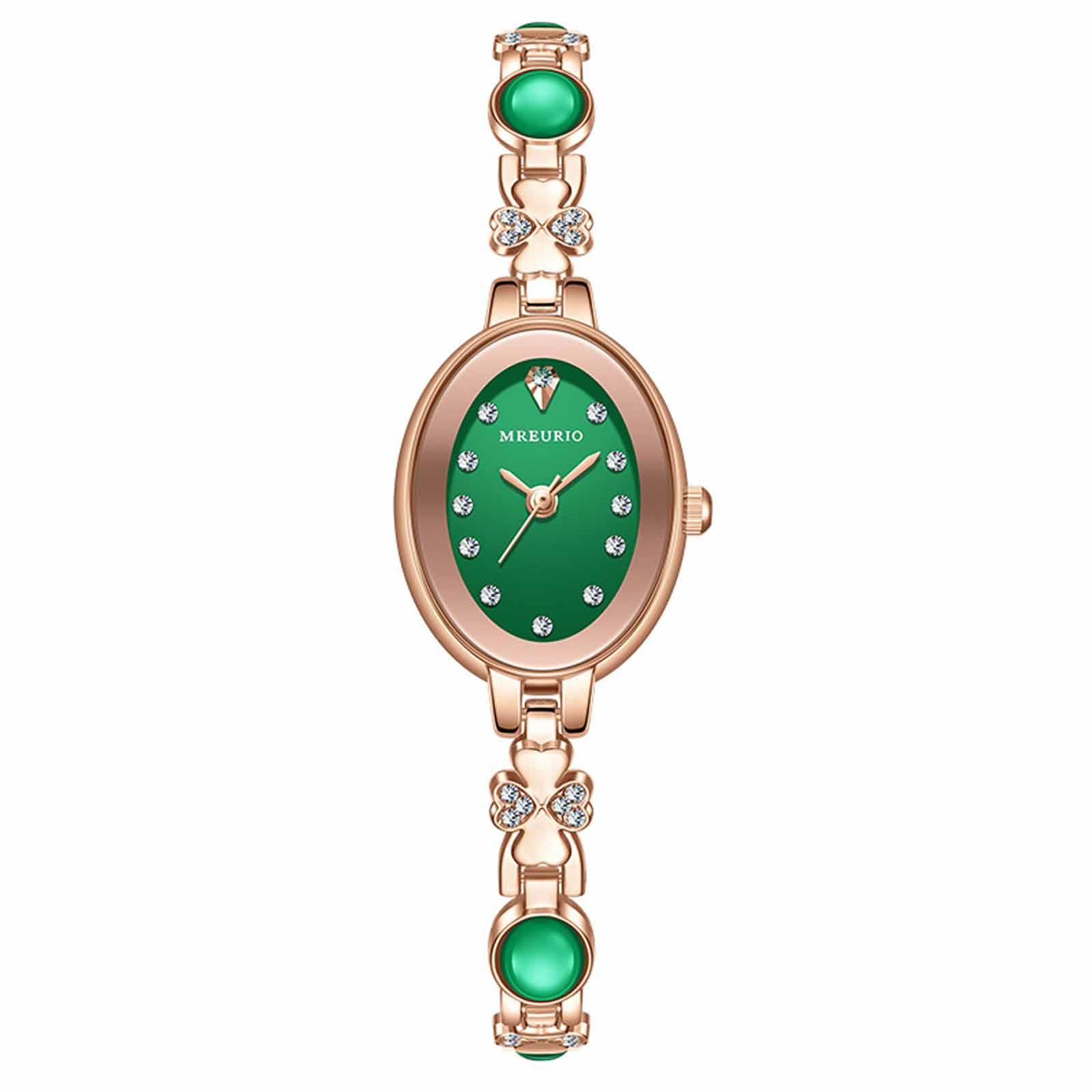 

Women Fashion Leather Watch One Size зелёный