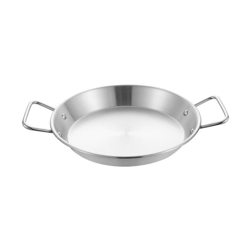 

ZISIZ 26cm Thickened Stainless Steel Spanish Seafood Dry Pot Plate Set