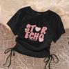 T-shirt tinta unita per bambina, top a maniche corte per bambini, magliette estive per bambini, camicetta per adolescenti, completini per neonati, abbigliamento