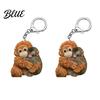 Keychain Accessory 2Pcs Punch Monkey Charm Key Chain Pendant Wear-Resistant Bag Backpack Car Keys Photo Prop Decoration Decorative
