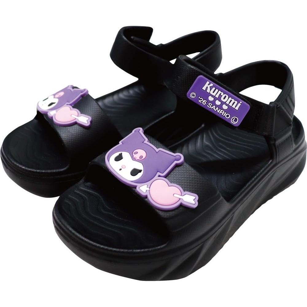 [J s Planning] sanrio Women s Slippers EVA Thick Sole Belt Sandals Kuromi 18cm MEV664