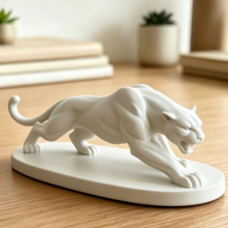 Animal Figure Home Accent with Base, Display Piece for Desk Shelf Office and Living Room Indoor Arrangements Daily