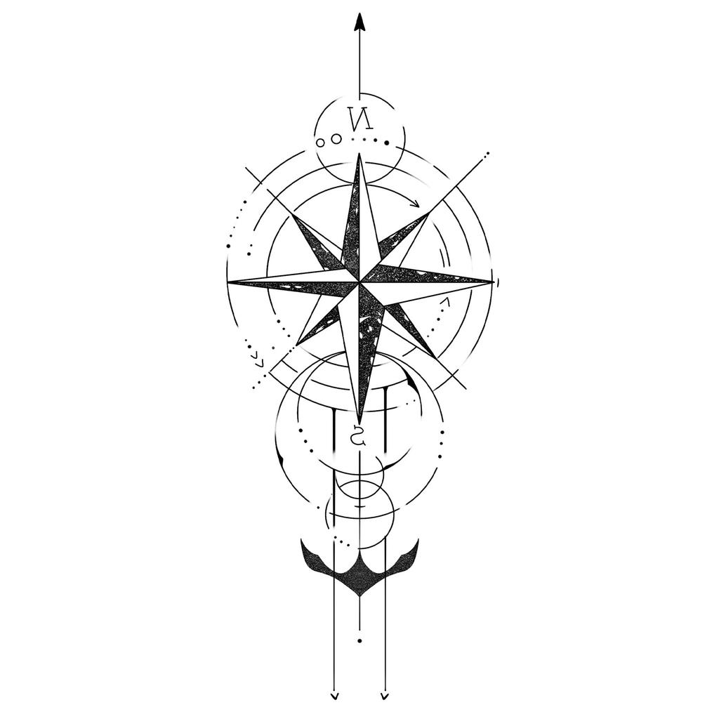 Advanced Sense Domineering Personality Thorn Totem Ribbon Sun Moon Stars Flower Lines Tattoo Sticker