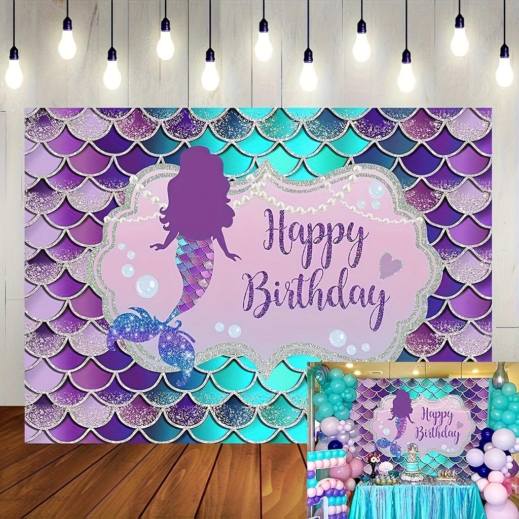 VIKAMA Childrens Fun Shell Sea Star Theme Decorative Cloth Childrens Birthday Banquet Tapestry Dreamy Background Cloth