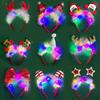 Unique And Colorful Christmas Antler Headband With Soft Plush And Lights For Creative Outfits Party