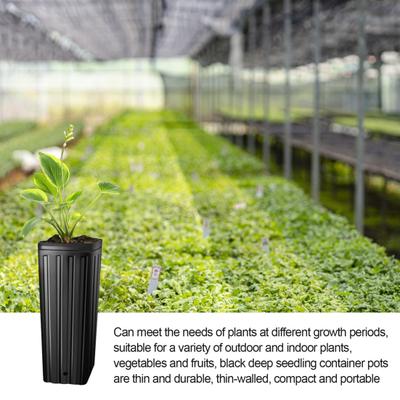 Pots de pépinière de plantes profondes avec trous de Drainage, taux de survie élevé, Anti-fissuration, Germination de fleurs, accessoires de jardin, 10 pièces