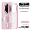For Honor Magic 8/Magic 8 Pro/Magic8 Pro Case Skin-feel Matte Translucent 360° Holder Ring Magnetic Anti Slip Protective Cover