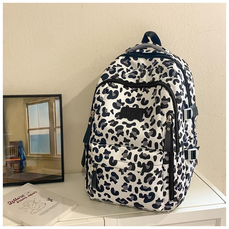 Nouveau Sac à Dos Harajuku Vent Vache Léopard Sac à Dos Collège Léger Campus Étudiants Sac à Dos.