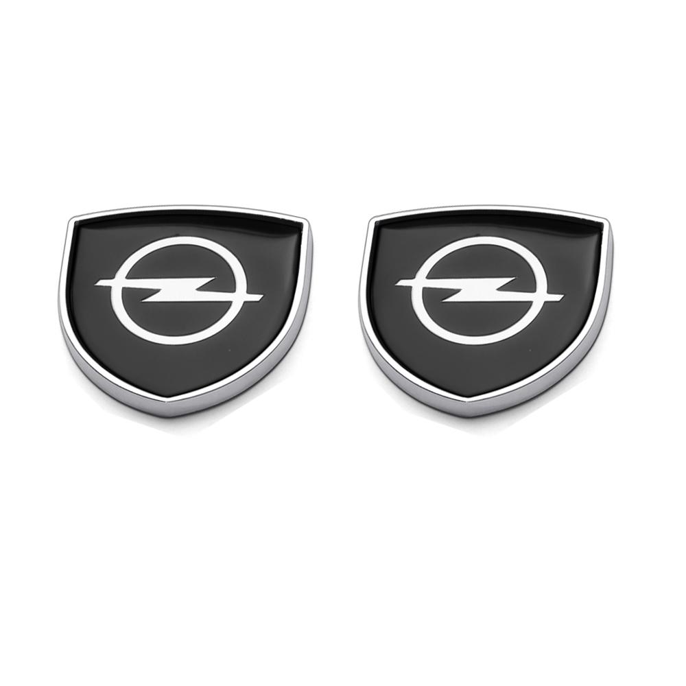 1/2Pcs Car Accessories 3D Metal Shield Body Trunk Emblem Stickers Decoration For OPEL Zafira Astra Mokka Movano Vectra Insignia