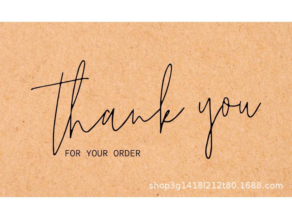 30er-Pack Dankesgrußkarten aus Kraftpapier – Blanko-Geschenkkarten