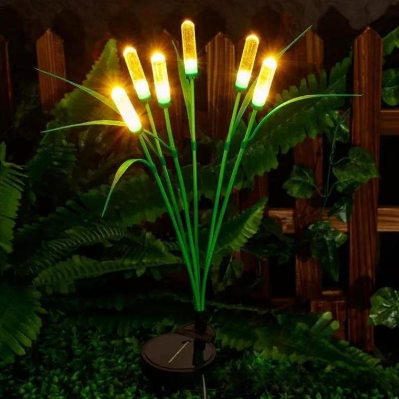 LED Solar Reed Garden Lights Outdoor Waterproof Swaying Decorative Lamp Outside Landscape Lighting For Patio Yard Pathway