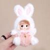 Cute Rabbit Vinyl Dolls Key Chains Plush Stuffed Soft Keyring Backpack Pendants Decoration Toys Gifts
