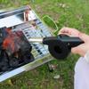Soffiatore d'aria nero a manovella Soffietti resistenti per fuoco griglia BBQ Strumenti Ventilatore Barbecue Picnic