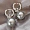 925 Sterling Silver Pearl Drop Earrings for Women Gorgeous Bright Ear Accessories Exquisite Fashion Jewelry for EngagementGood Product