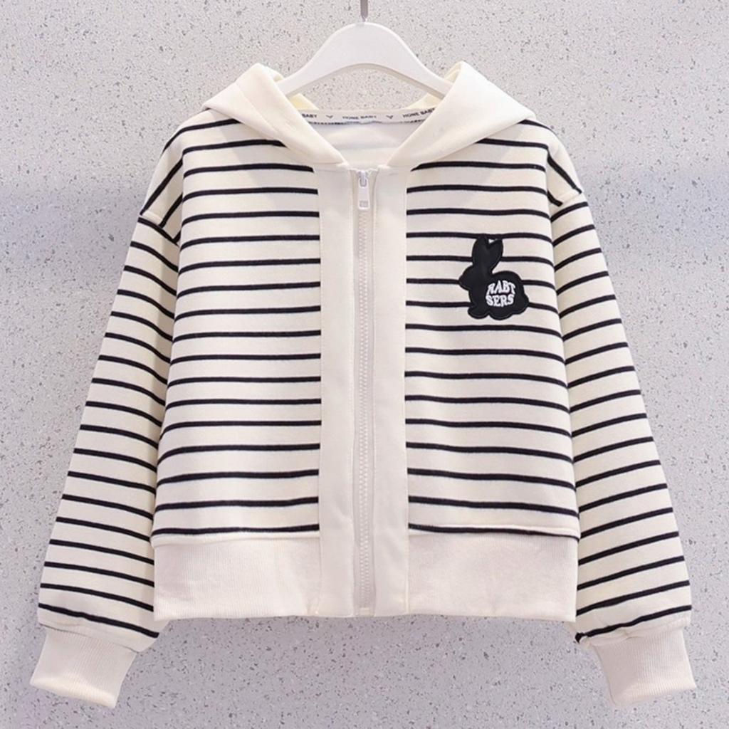 Spring Autumn Girls Hooded Sweatshirt Soft Comfortable Outerwear for Kids