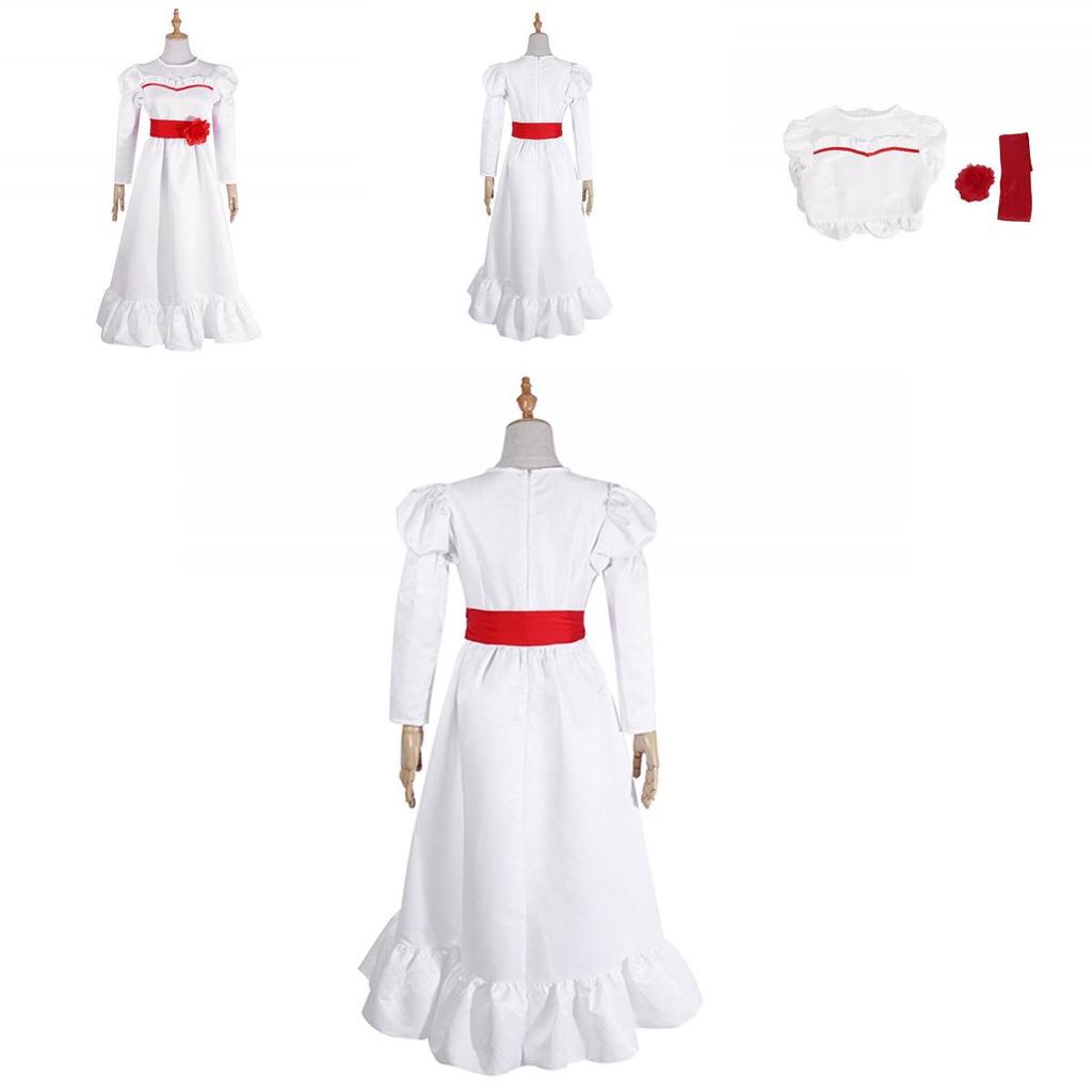 Bezaubernde Annabelle Creation Halloween Horrorpuppe Weißes Kleid Für Mädchen Und Erwachsene