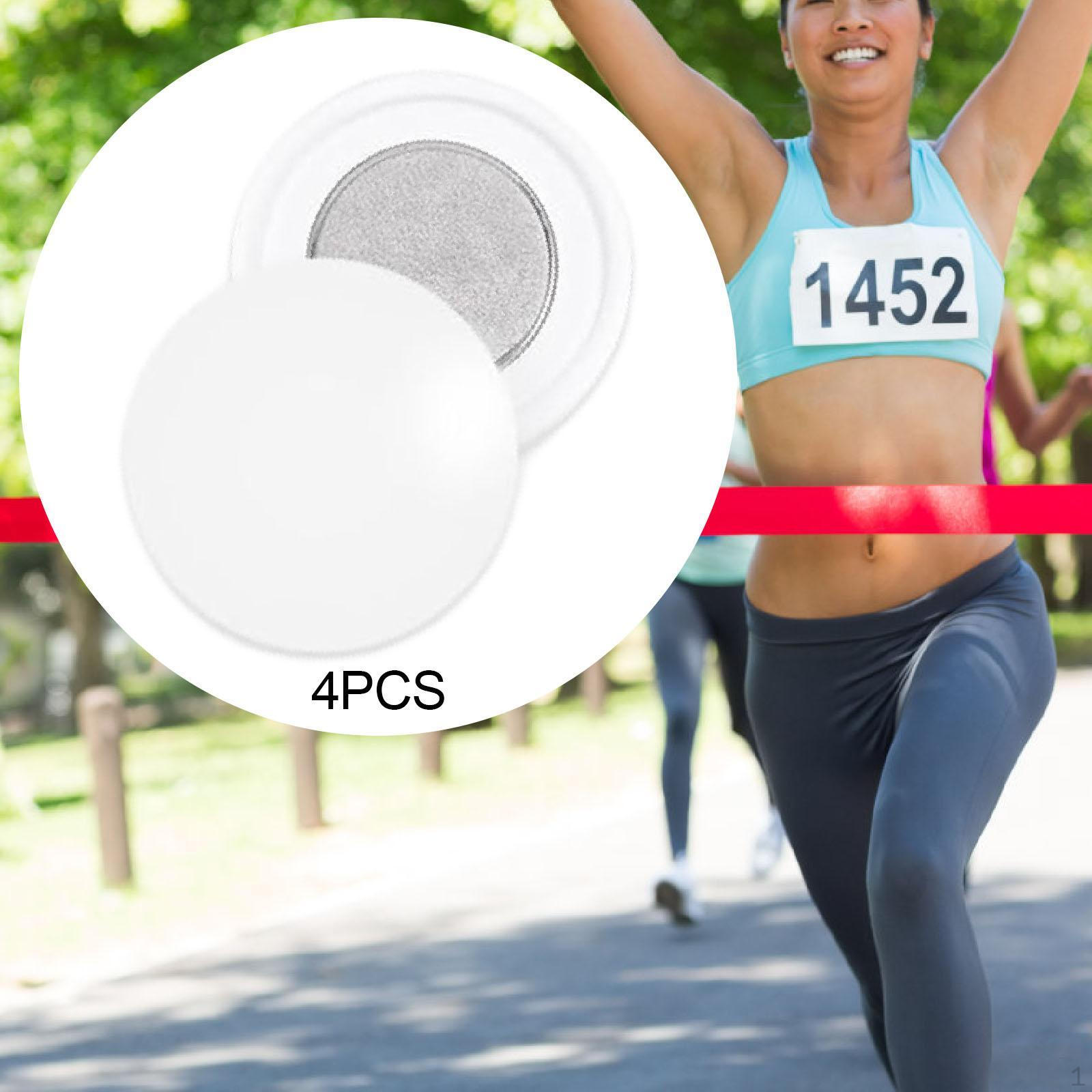 

4 пары зажимов для нагрудника, держатели для номеров участников для беговых принадлежностей белый