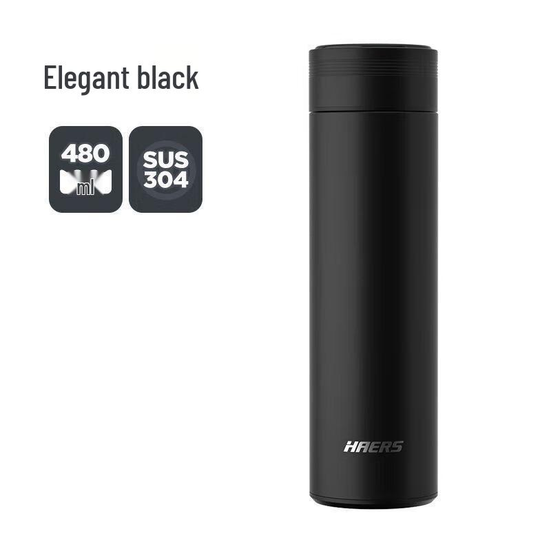 HAERS Smart LED Temperature Display Stainless Steel Thermos Mug 480ml