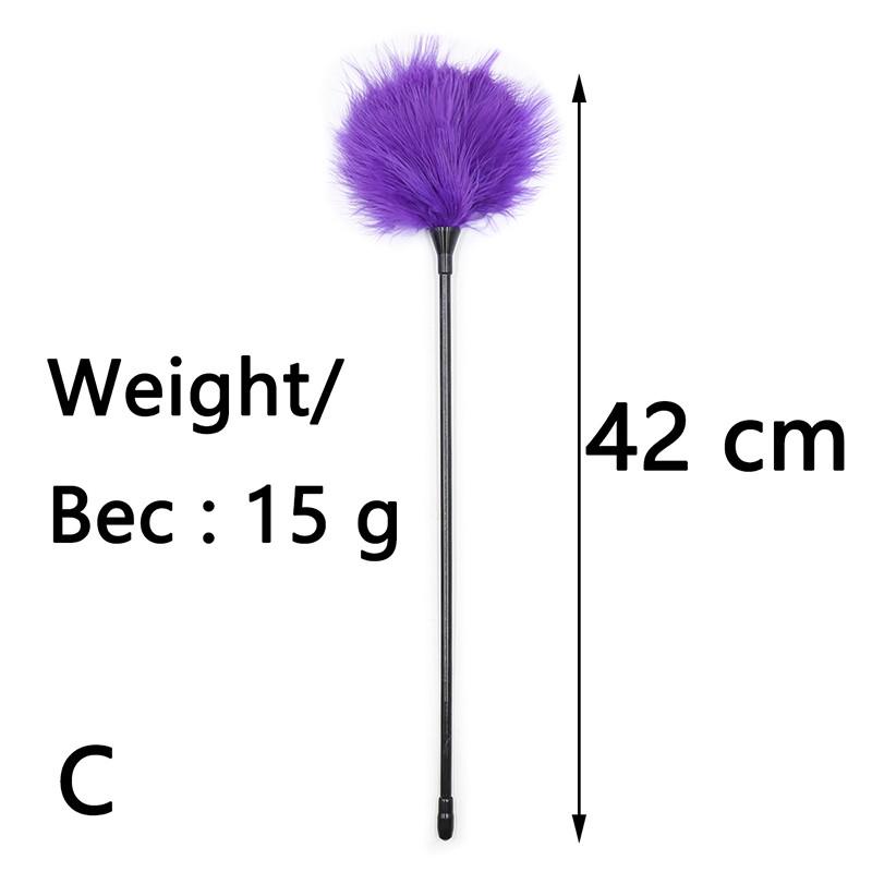 Multi Color Variety Sexy Feather Tickled Whip Flirting Teasing Stimulating Kinky Paddle Whips BDSM Fetish Mischief Adult Sex