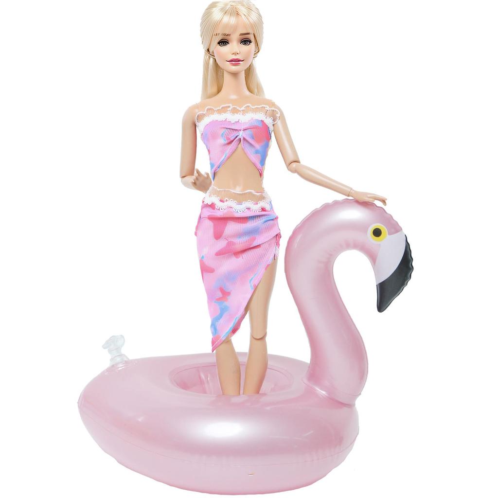 1x Colac de salvare pentru păpușă + 1x costum de baie Haine pentru păpuși de 30 cm Accesorii pentru casă de păpuși 1/6 Jucărie de baie pentru plajă de vară pentru copii
