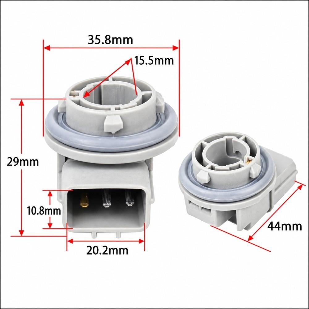 2PCS 15.5mm Interface Turn Signal Bulb Socket Double Contact Bulb Plug Socket Vehicle Lighting
